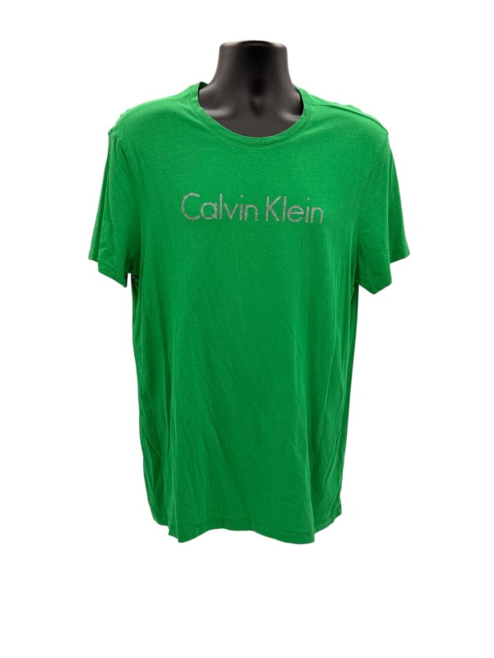 Men's Calvin Klein L Green T-shirt w/Silver Brand Name